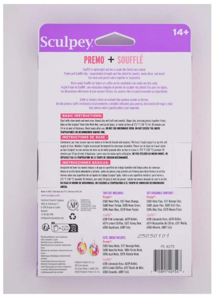 12 klei neons & pastels - Sculpey