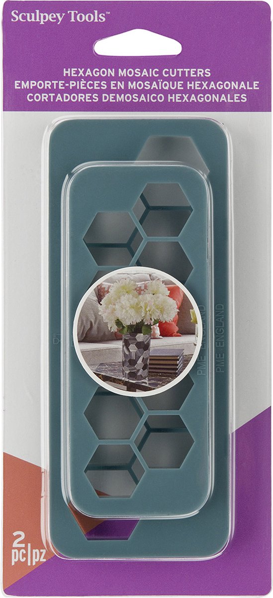 2 metalen snijders zeshoek - mozaïek - Premo - Sculpey