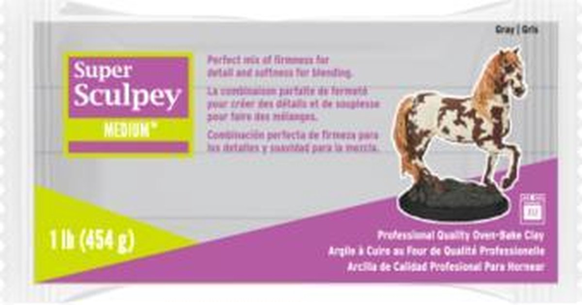Super Sculpey Medium Blend Grijs 454 gram