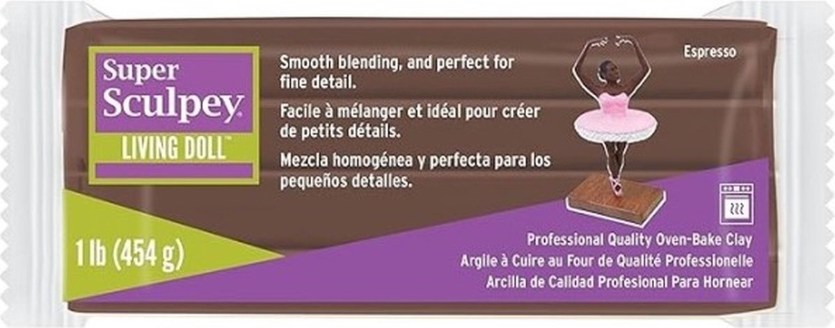 Super Sculpey living doll espresso 454 gr - Sculpey