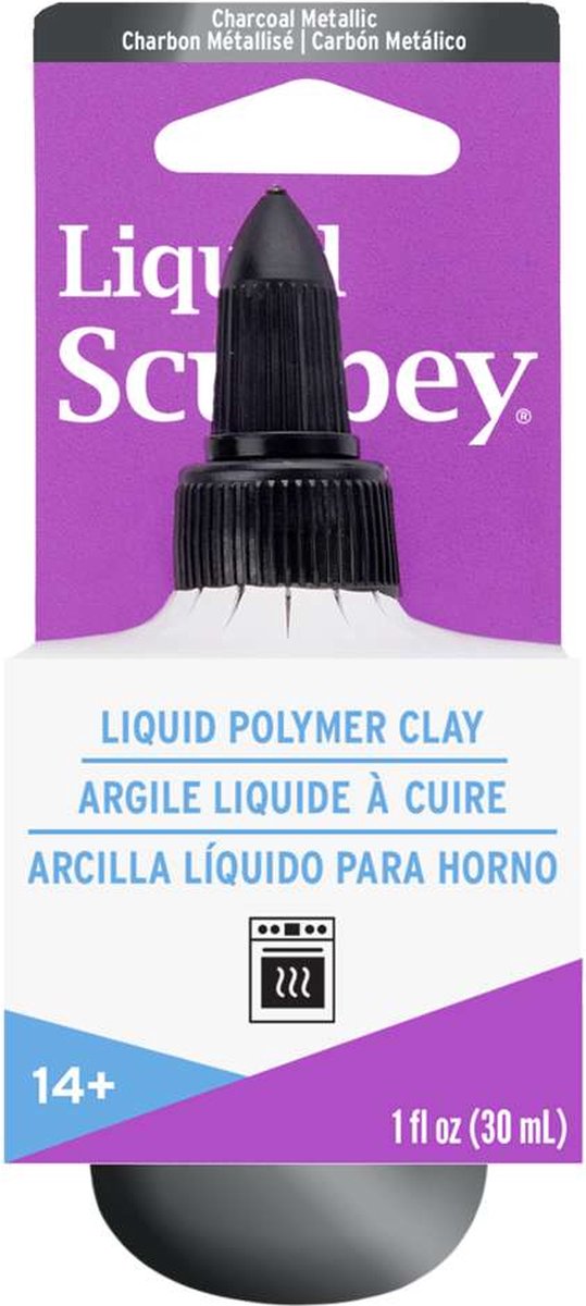 Vloeibare klei charcoal metallic - 30 ml - Sculpey
