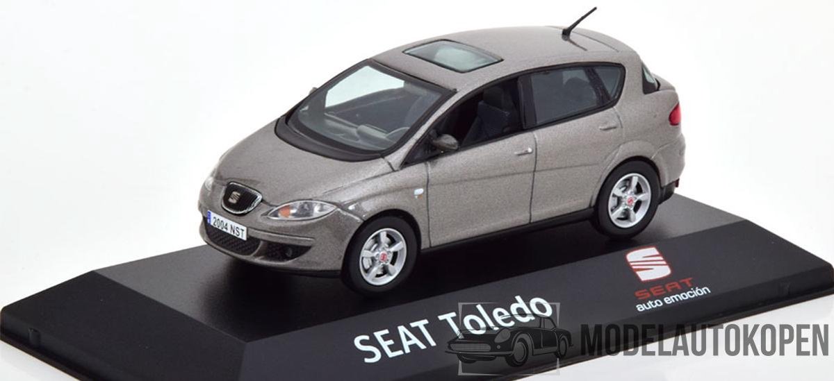 Seat Toledo III (Zilver) 1/43 Dealermodel - Modelauto - Schaalmodel - Model auto - Miniatuurautos - Miniatuur auto