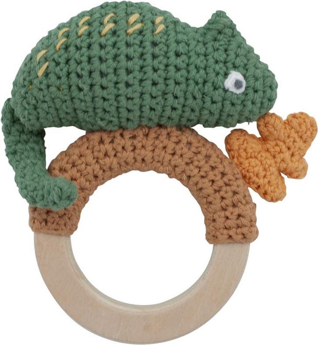 Crochet RattleRing Chameleon