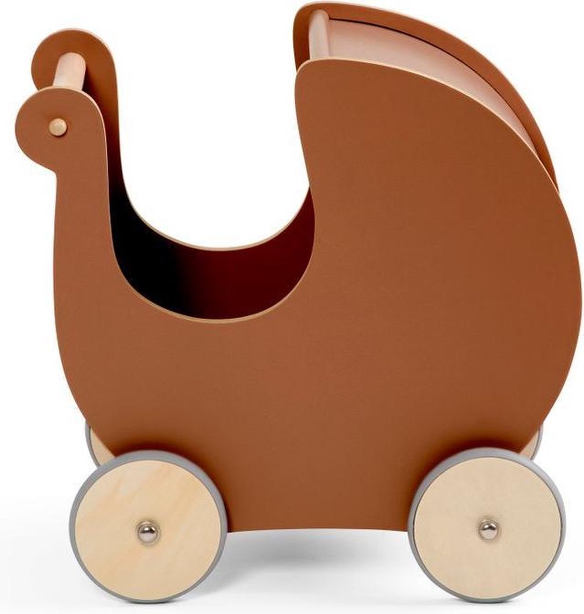 Houten poppenwagen - dark amber