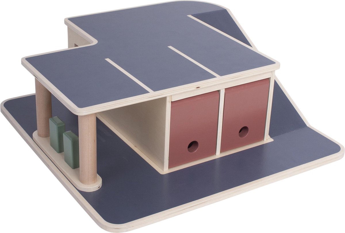 Houten speelgoed garage