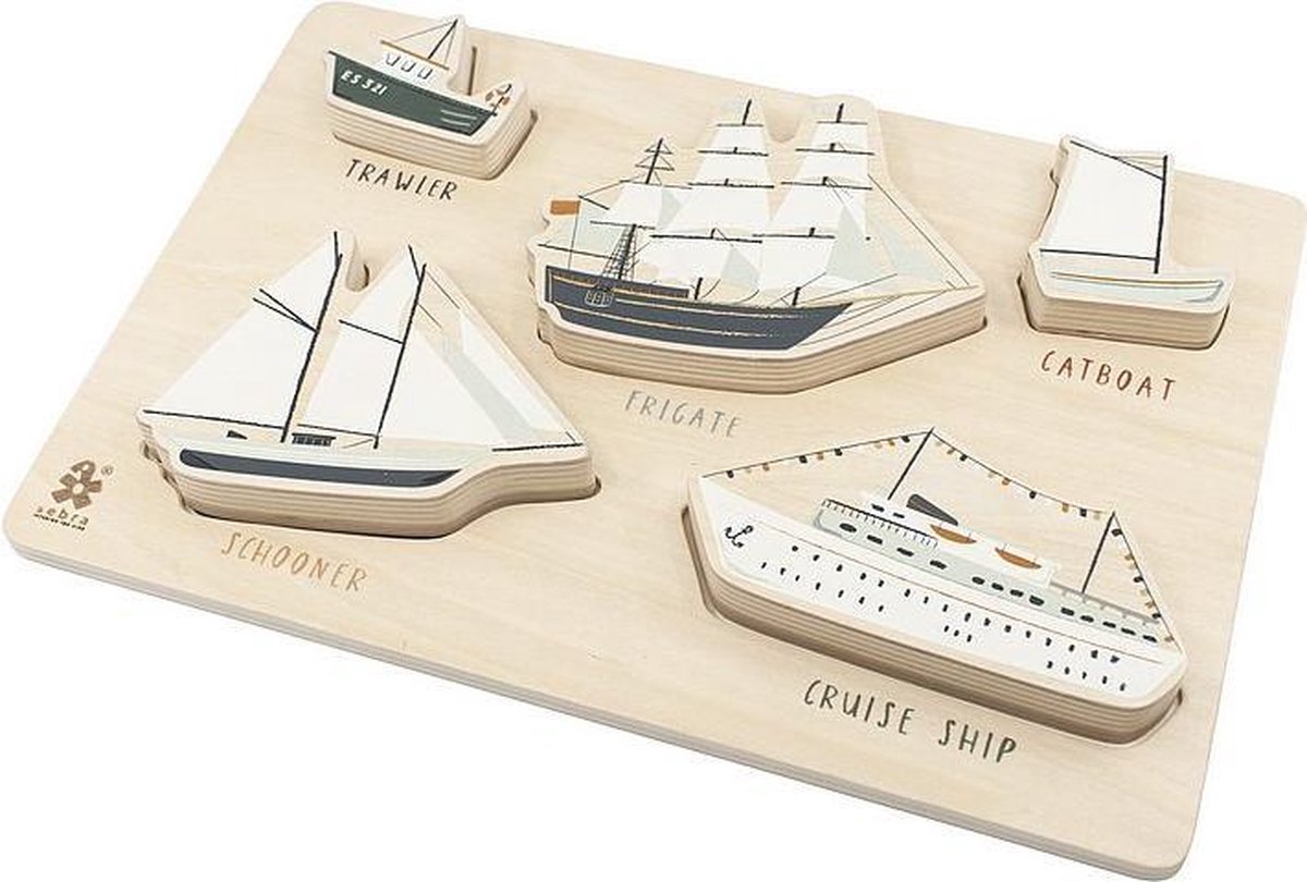Houten vormenpuzzel – seven seas