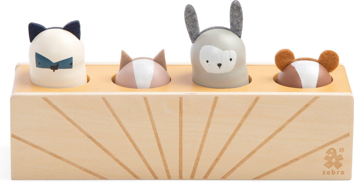 Sebra Houten Pop-Up Speelgoed - Woodland +10mnd