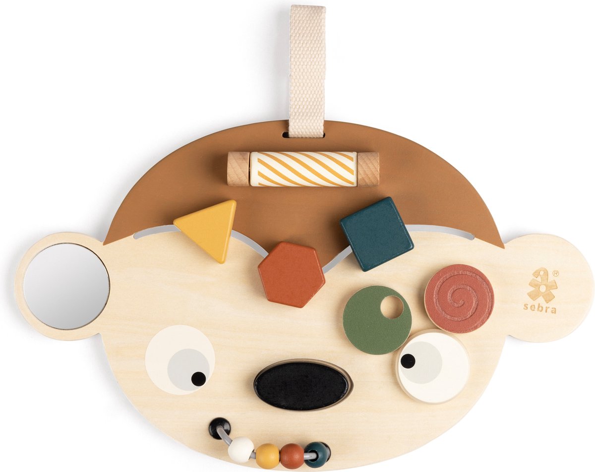 Sebra houten activity Bord Aap - Maci The Monkey