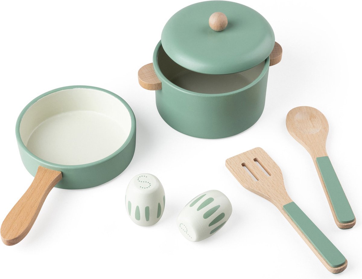 Sebra speelgoed pannenset 7-delig - groen