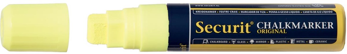 12x Securit krijtmarker large, geel