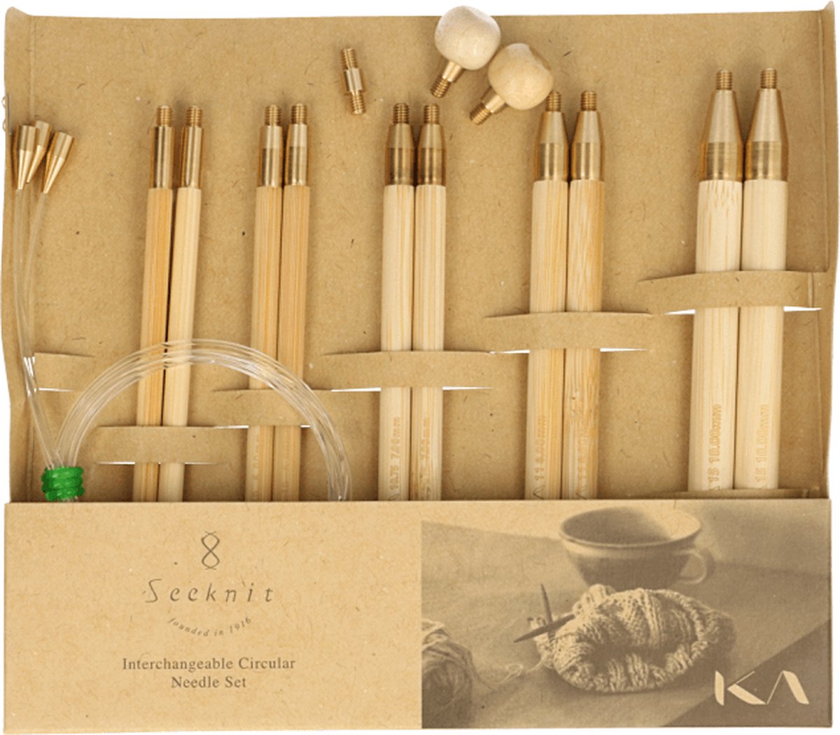 Seeknit Shirotake verw. rondbreinaalden set L 14,5cm.