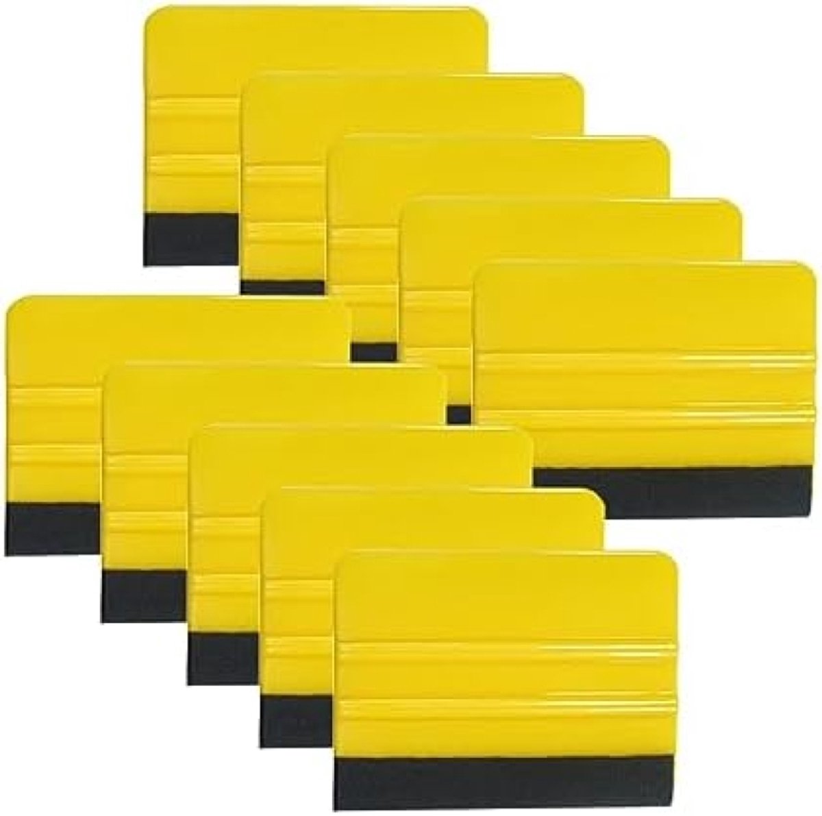 Selbro ® 10 stuks universele viltrakels voor vinyl, muurtattoo en raamfolie (geel)