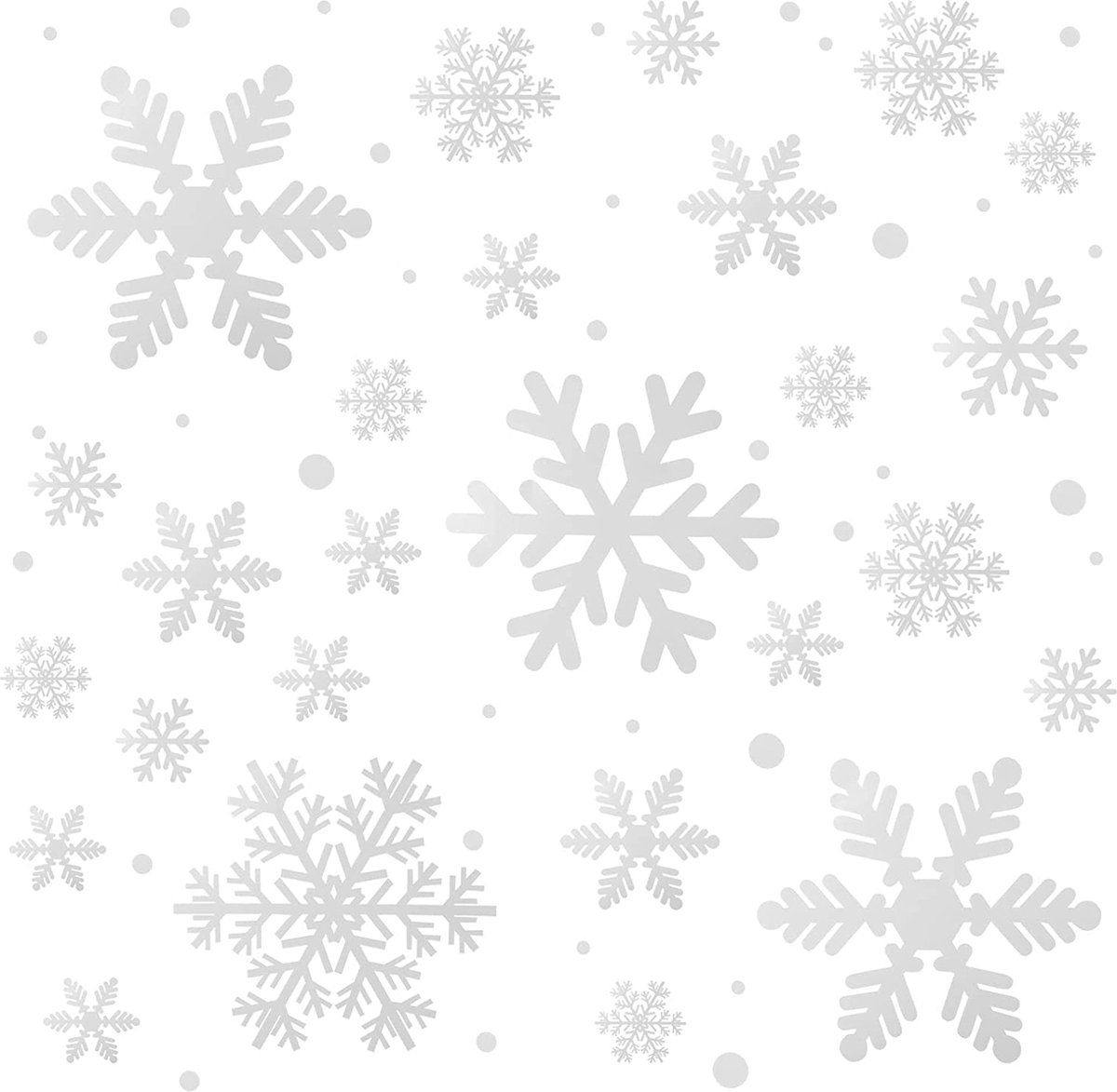 Selwo 162 sneeuwvlokken, raamafbeeldingen, Kerstmis, zelfklevend, winterdecoratie, kerstdecoratie, kerstdecoratie