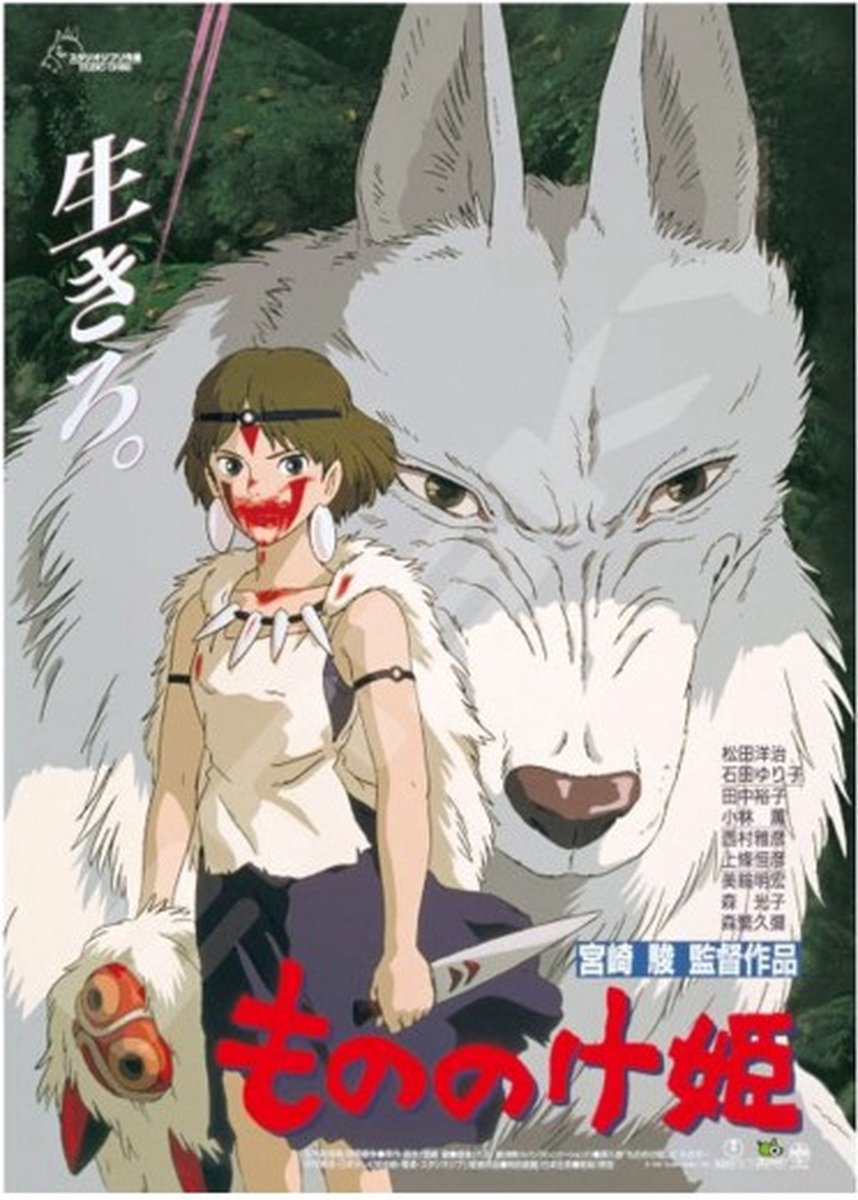 PRINCESS MONONOKE - Movie Poster - Puzzel 1000 Stukjes