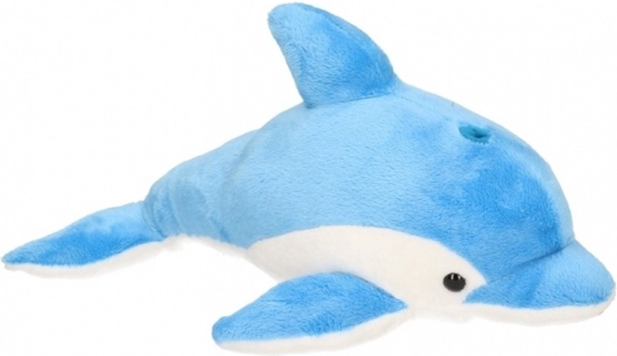 Pluche blauwe dolfijn knuffel 33 cm - Speelgoed knuffels uit de zee