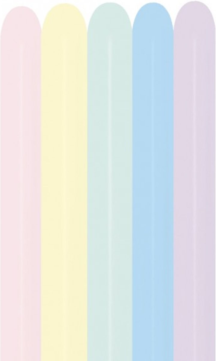 100 modelleer balonnen sempertex pastel