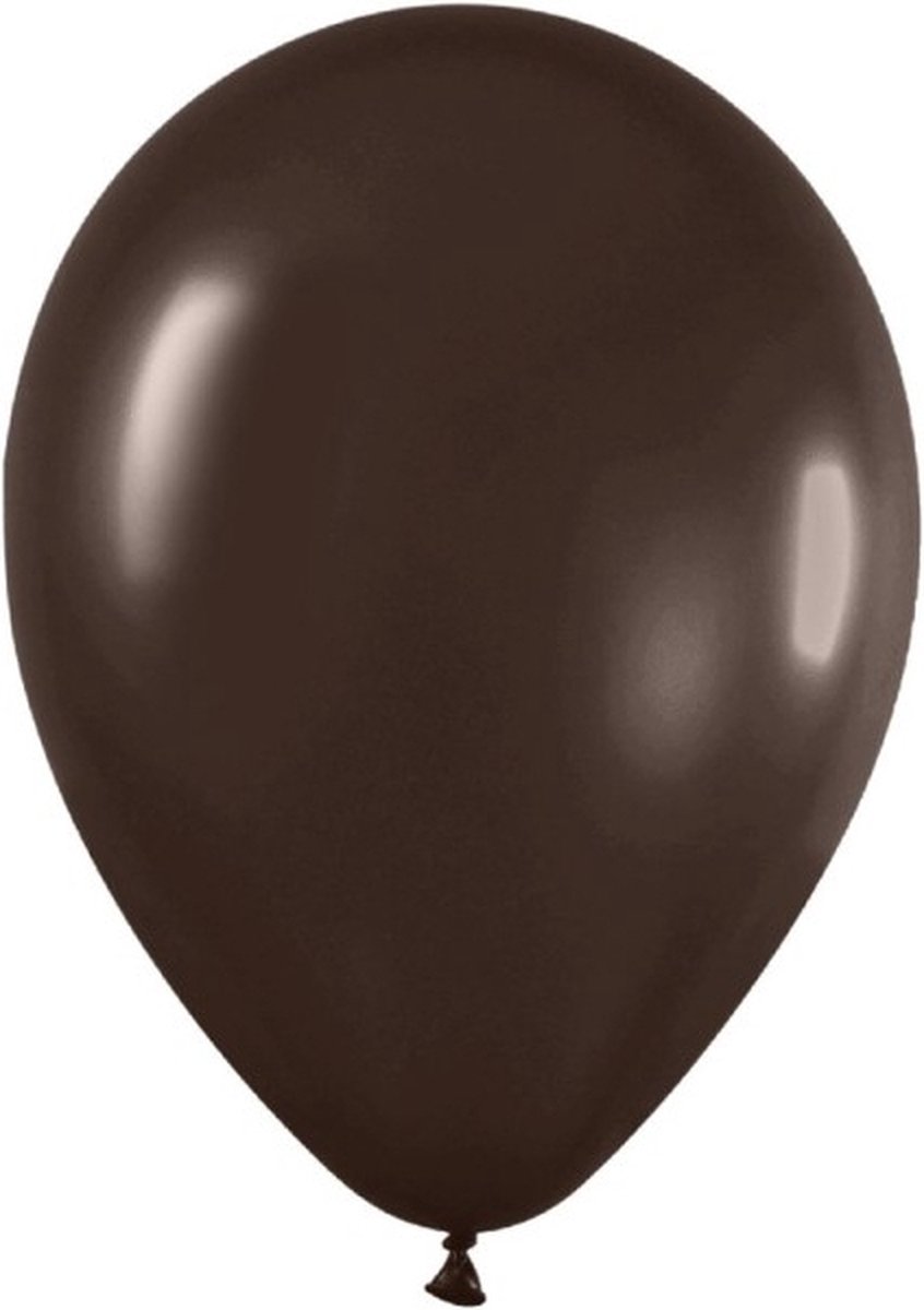 Latex ballonnen - Sempertex - 50 stuks - 12 inch - metallic pearl chocolate 567