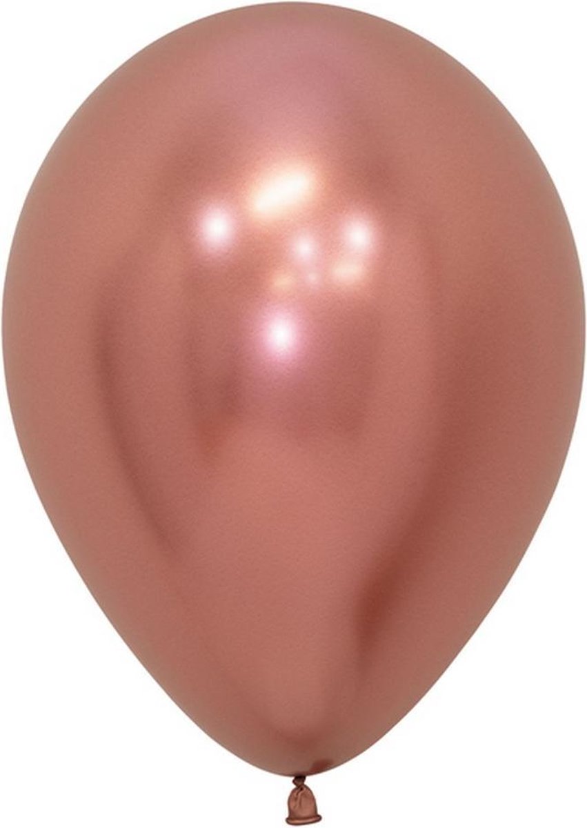 Sempertex Reflex Latex Balloons (Pack of 50) (Rose Gold)