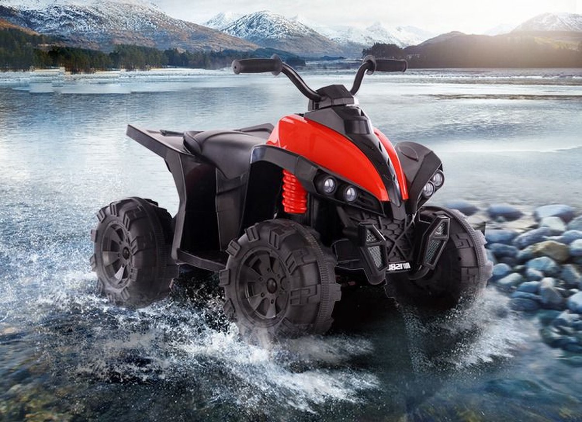 Elektrische kinder quad - Accuvoertuigen - Elektrische kinder motor - 6V - 3km/5km - 1 tot 6 jaar - Groot model - Rood