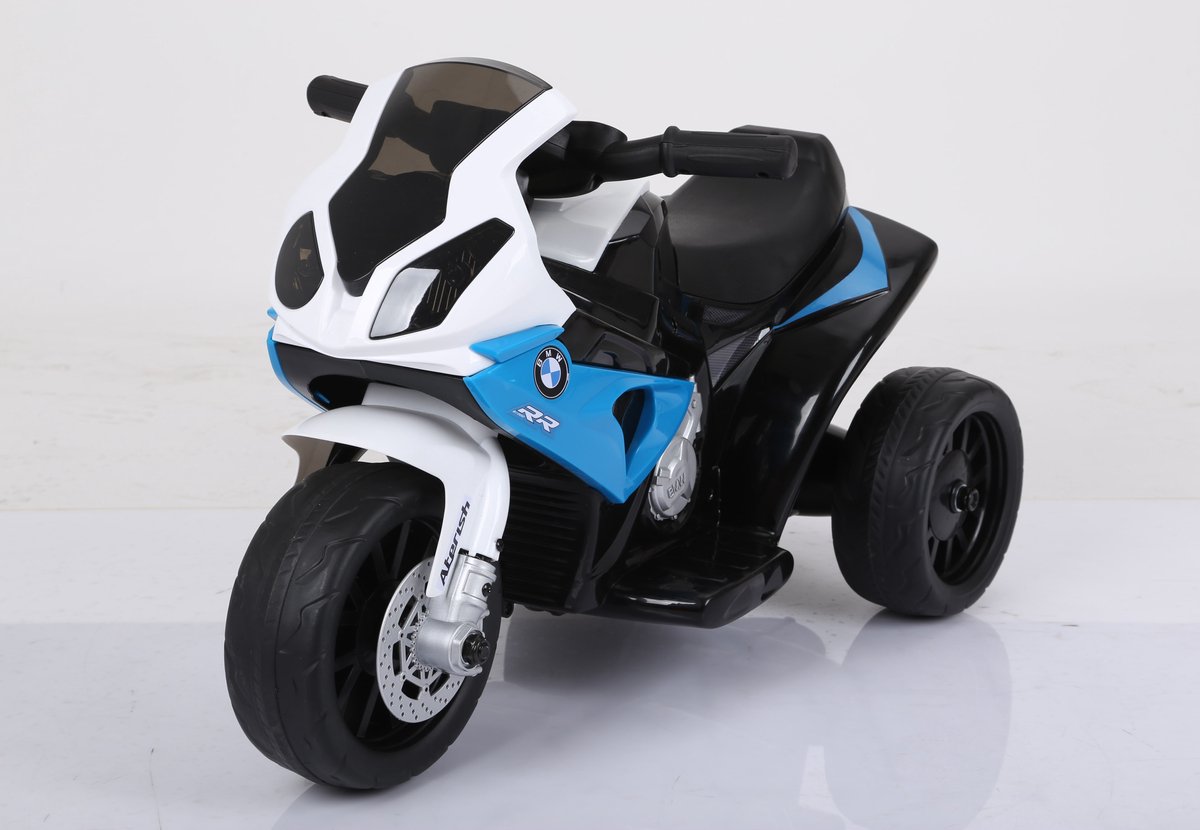 Elektrische kindermotor - BMW S1000 - MET LERENSTOEL - 6V-4.5AH - 1 tot 3 jaar - 66 x 36 x 38 - Blauw
