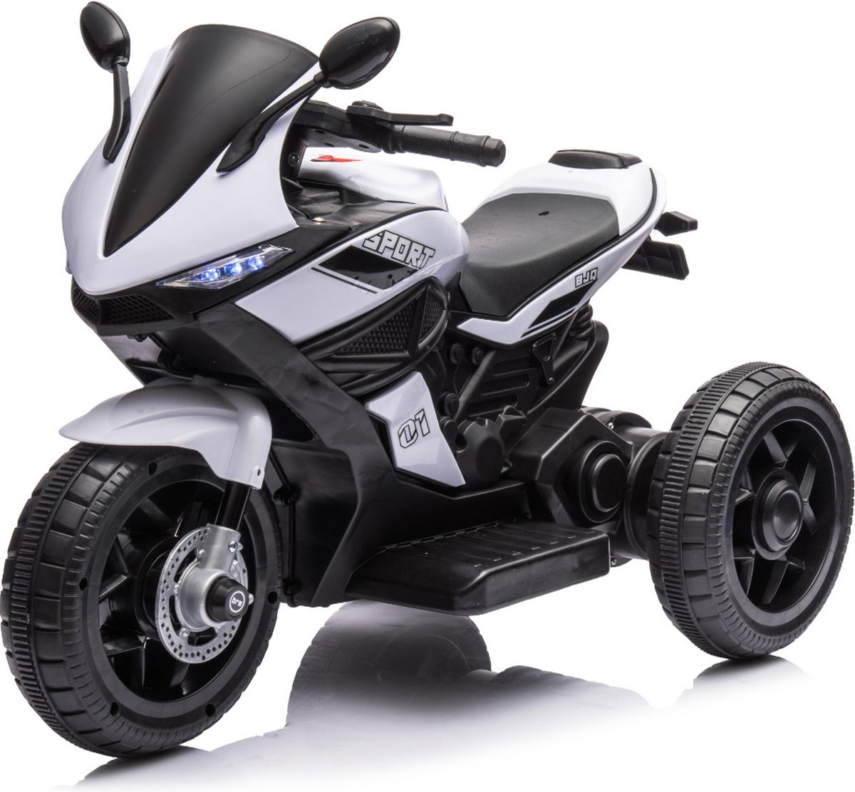 Elektrische kindermotor - Kindermotor - Accuvoertuigen - 1 tot 4 jaar - Stevig kindermotor - Wit