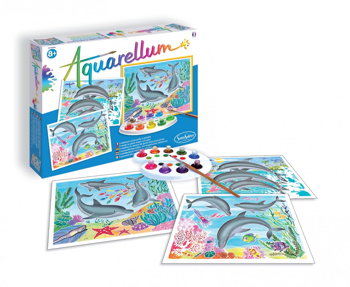 SentoSphère Aquarellum Dolfijnen