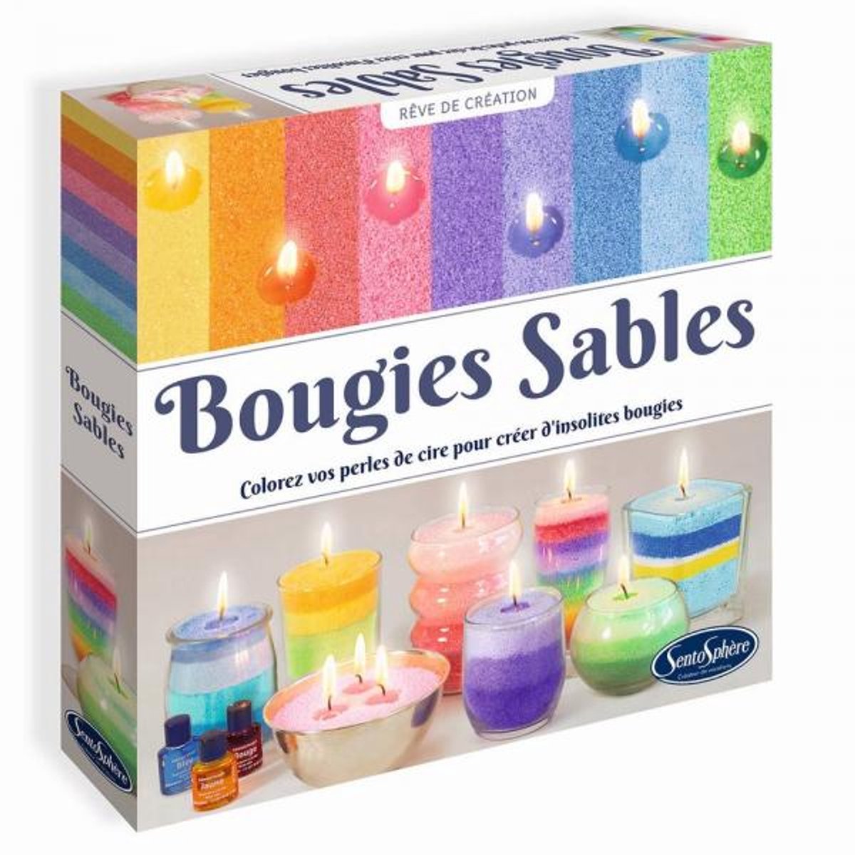 Sentosphère creatieve speelgoedset zandkaarsen maken - kleurrijke DIY knutselset.