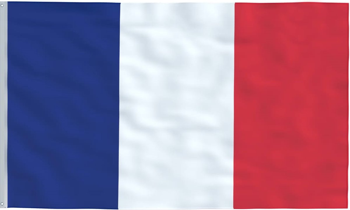 Senvi Printwear - Flag France - Grote Franse vlag - Gemaakt Van 100% Polyester - UV & Weerbestendig - Met Versterkte Mastrand - Messing Ogen - 90x150 CM - Fair Working Conditions- Frankrijk