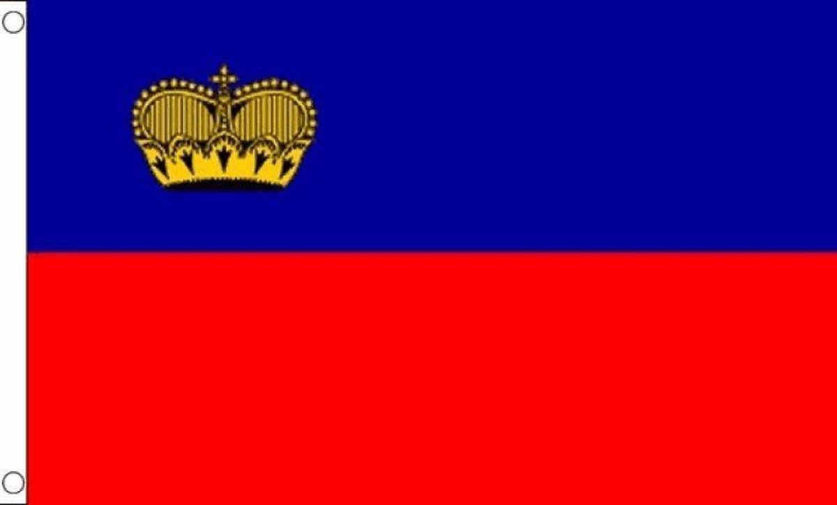 Senvi Printwear - Flag Liechtenstein- Grote Liechtenstein vlag - Gemaakt Van 100% Polyester - UV & Weerbestendig - Met Versterkte Mastrand - Messing Ogen - 90x150 CM - Fair Working Conditions
