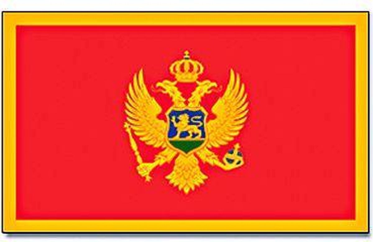 Senvi Printwear - Flag Montenegro - Grote Montenegro vlag - Gemaakt Van 100% Polyester - UV & Weerbestendig - Met Versterkte Mastrand - Messing Ogen - 90x150 CM - Fair Working Conditions