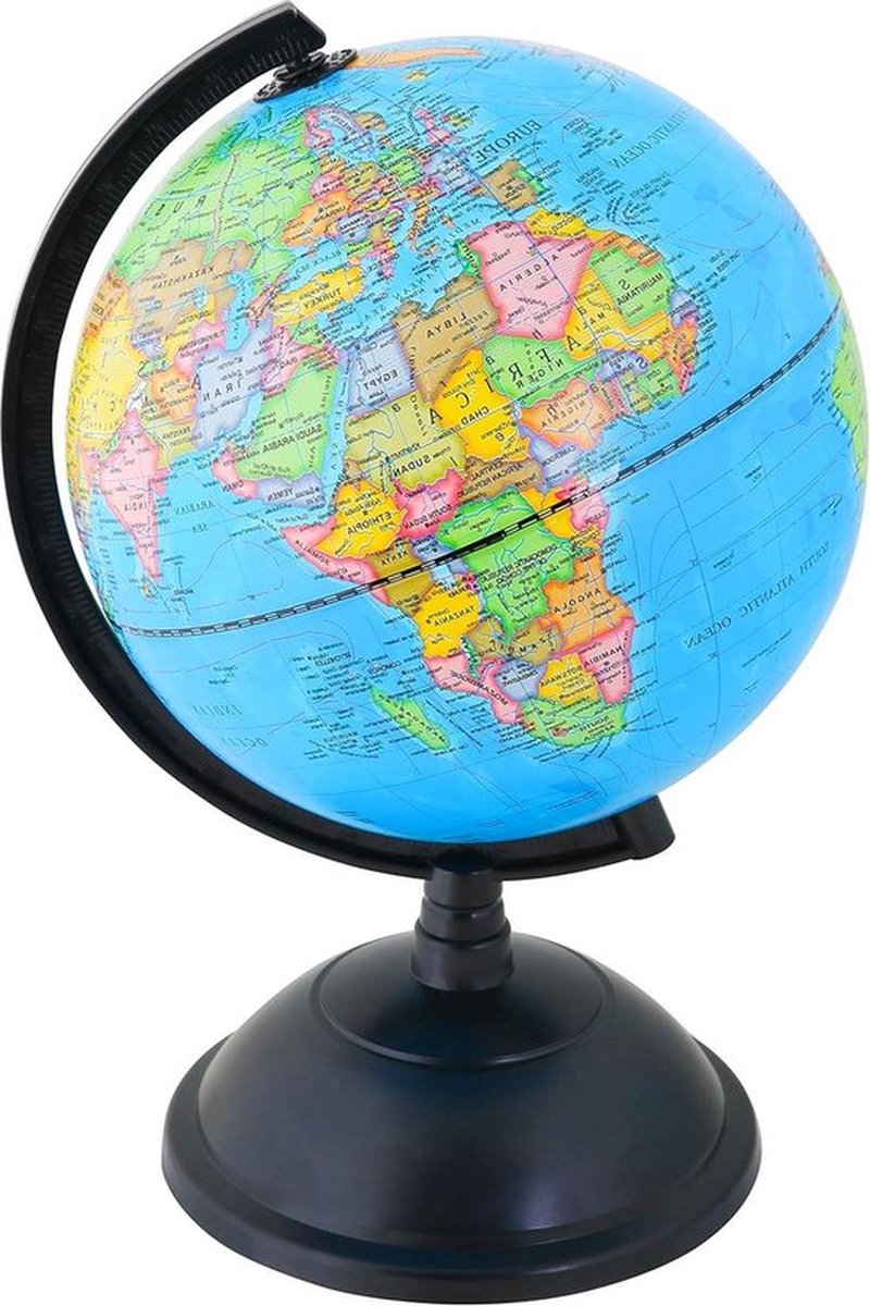   20cm Globus draaibaar - Engelse kaart met verlichting