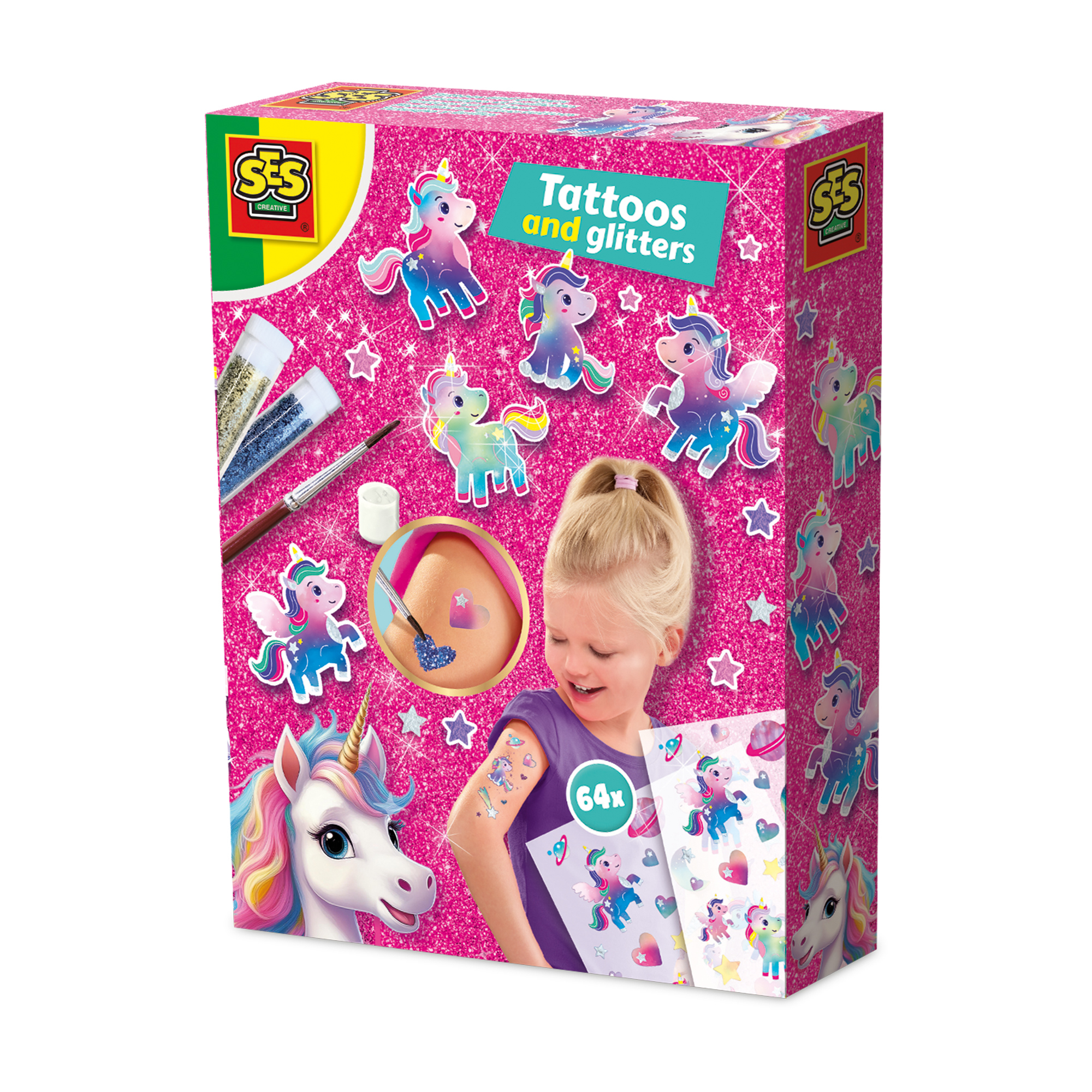   unicorn tattoos en glitters