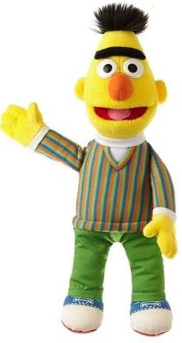 Bert Knuffel Pop Handpop Groot - 37 cm