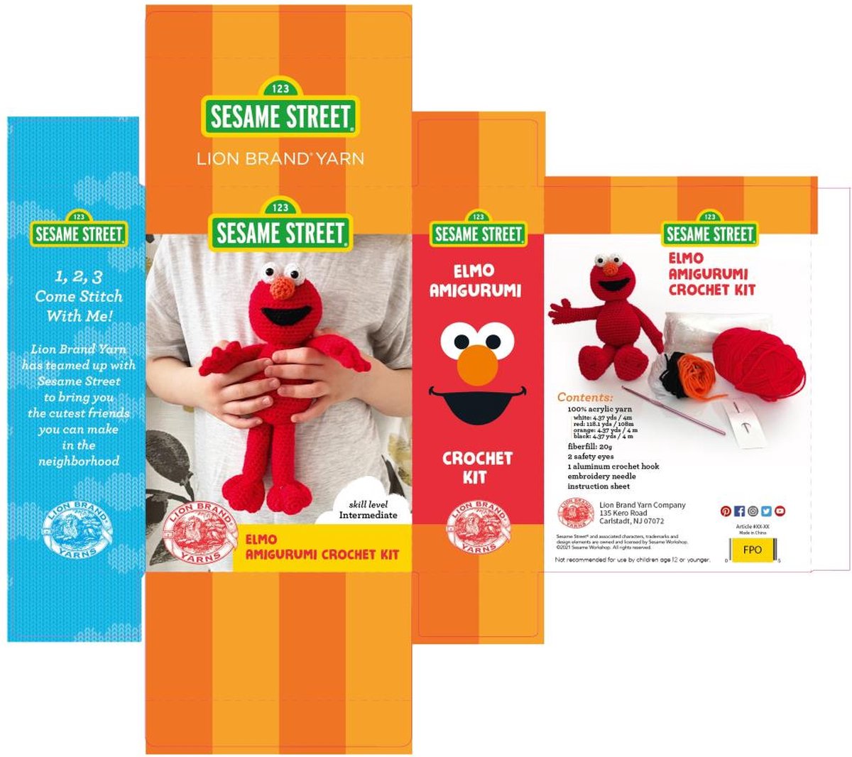 Lion Brand - Sesamstraat Amigurumi Kit - Elmo