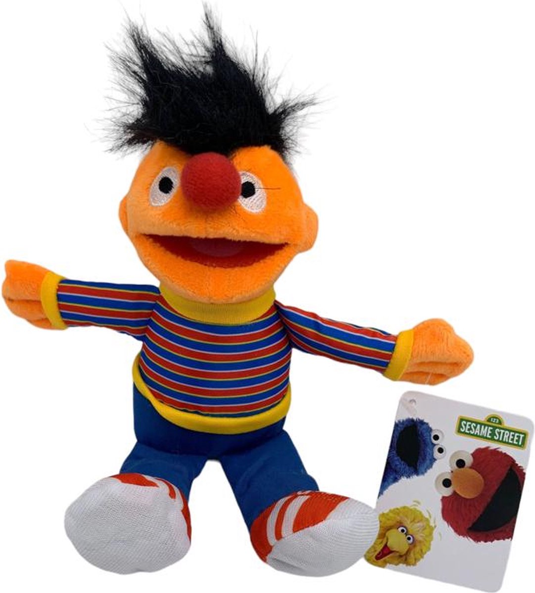 Sesamstraat rugzak clip - Ernie - 20 cm - Sleutelhanger - Pluche