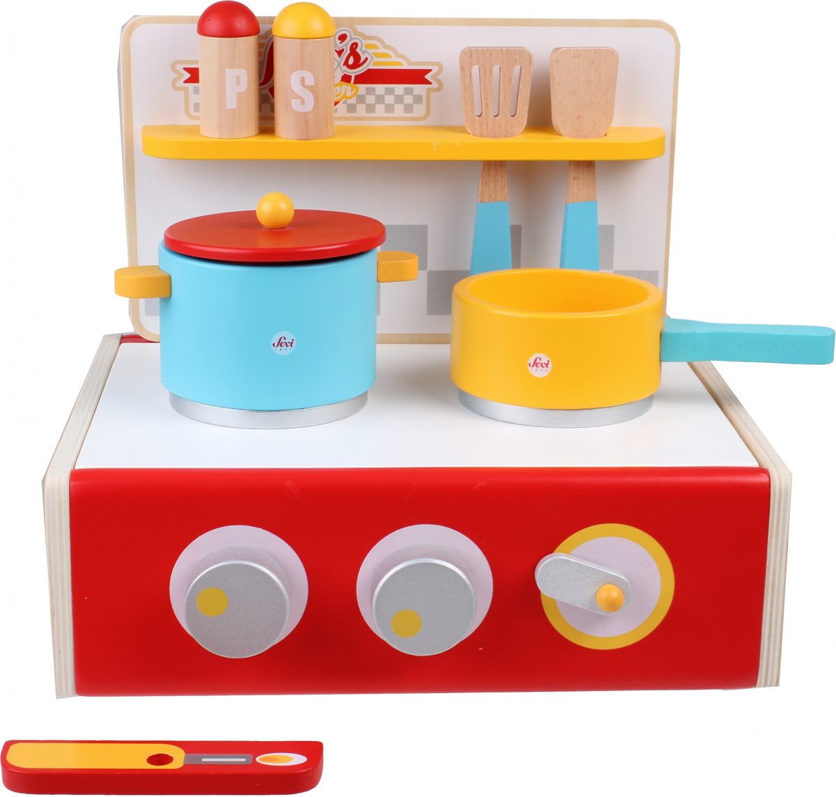   Houten Kookstel Met Pannen 9-delig 27 Cm