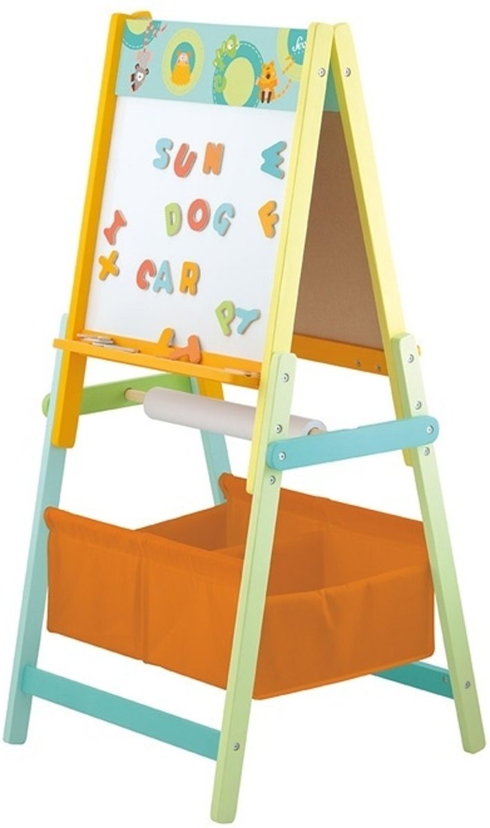   Krijt- En Magneetbord 105 Cm Wit/zwart