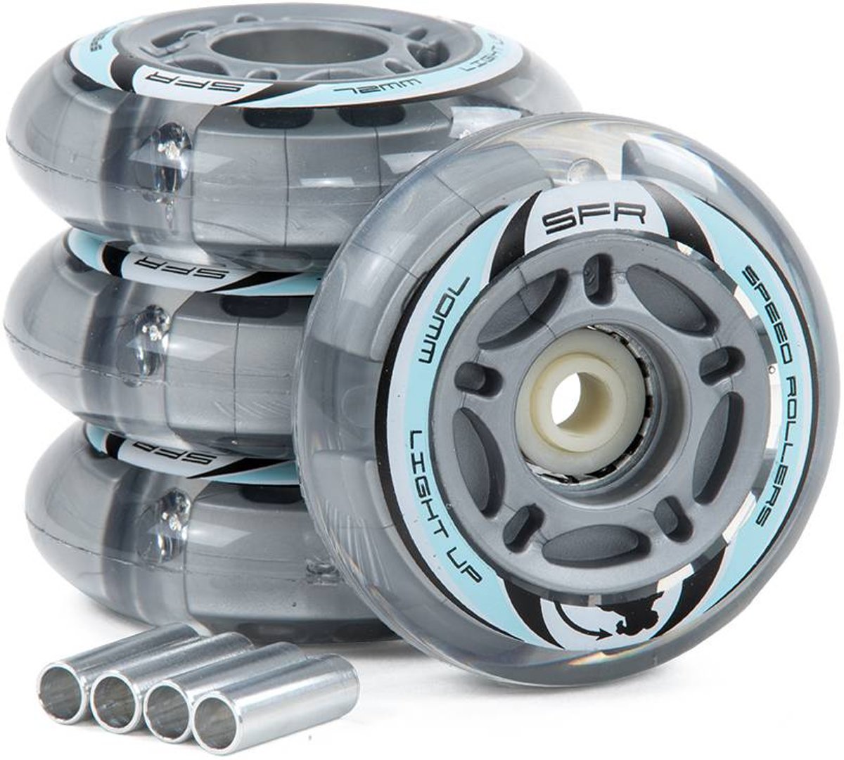 SFR LED  SKEELER WIELEN, ZILVER