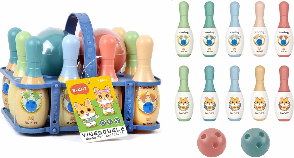 Bowlingset Kinderen - Kegelspel - Bowlingset Speelgoed - Kegelset - Bowlingbal