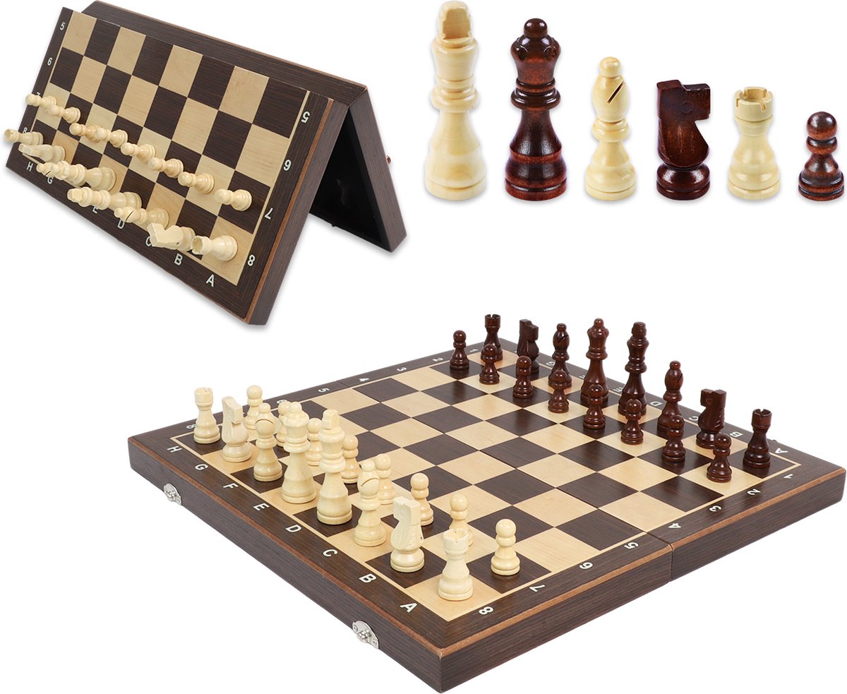 Schaakbord - Schaakset - Schaakspel - Schaken - Chess - Hout - 39 cm
