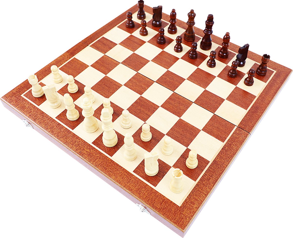 Schaakbord - Schaakset - Schaakspel - Schaken - Chess - Hout - 39 cm