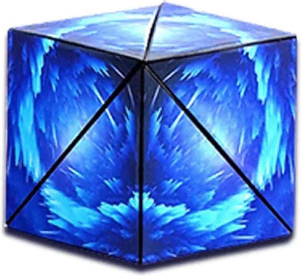 Shashibo - Magnetische Kubus - 3D Magnetic Cube - Magneten - Blauwe Luch