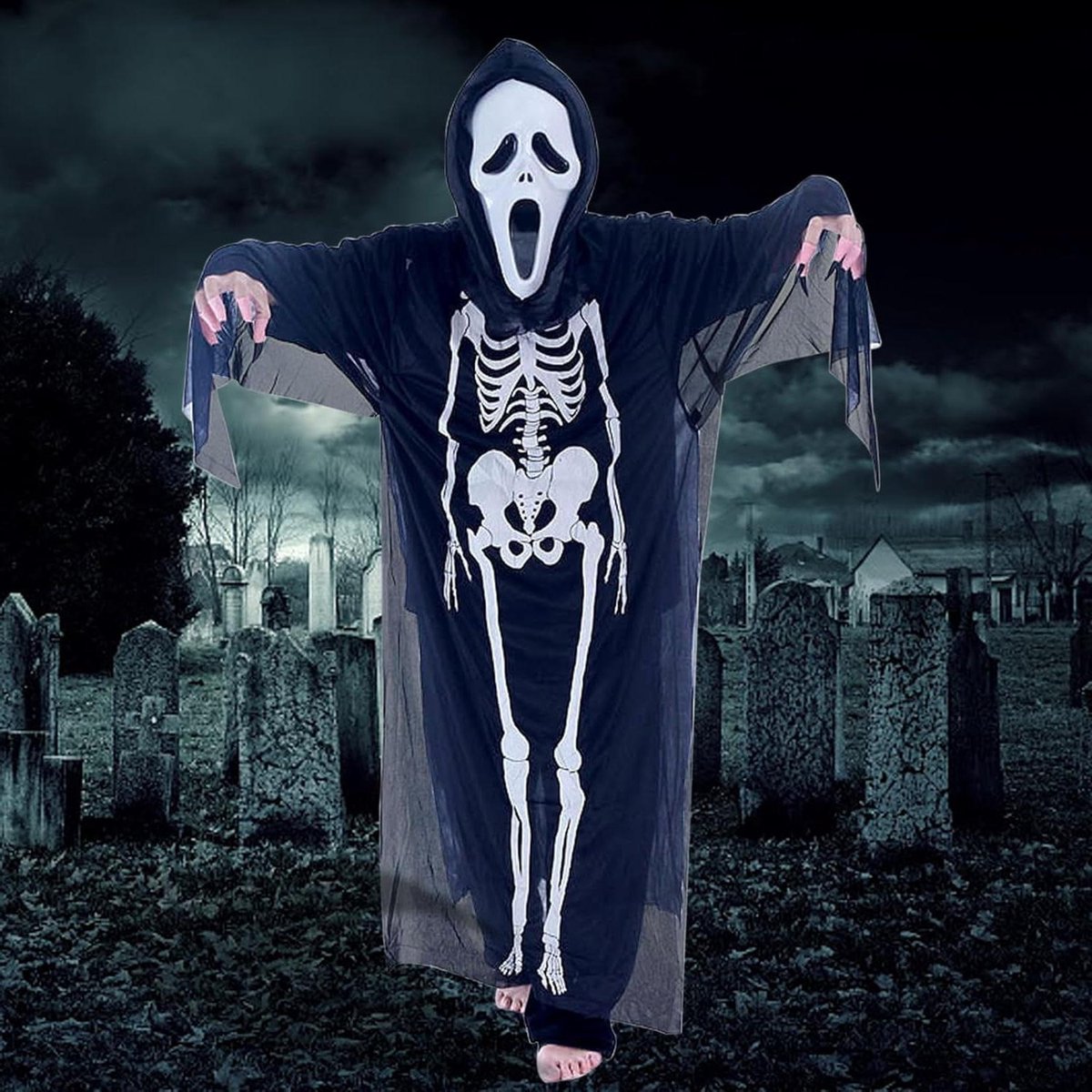 ByShane - Kinderkostuum 90 cm Halloween skelet cosplay carnavalfeest