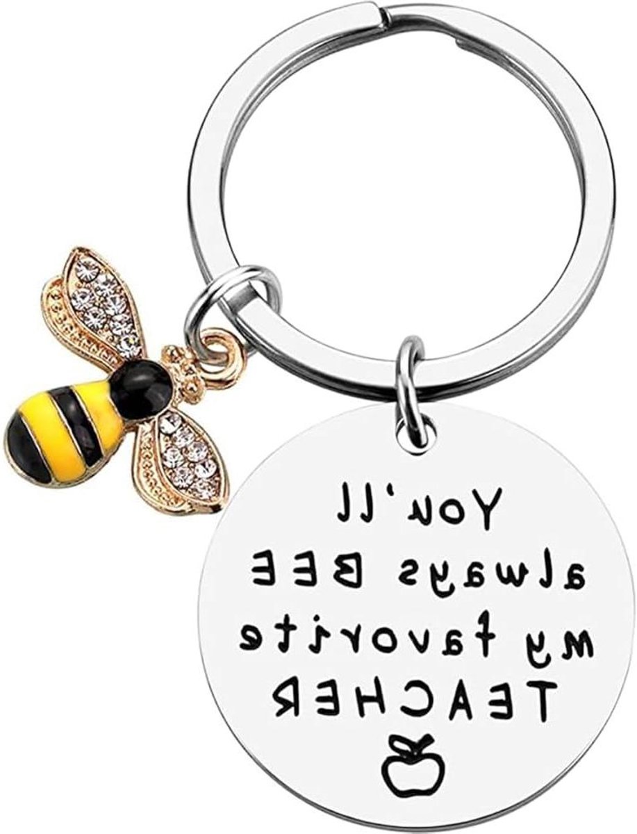 ByShane - Sleutelhanger voor leraar waardering cadeau - Zilverkleurig met tekst 