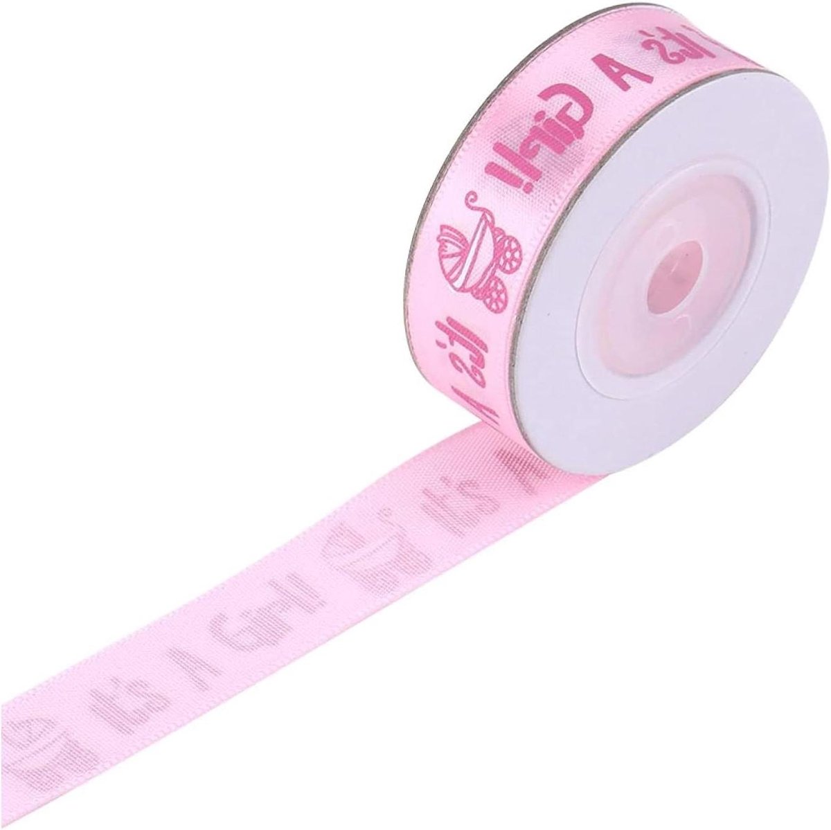 Satijnen Lint Stof - Blauw Roze - Baby Shower Doopfeest - Gunst Cadeau - Lint Zijde - Feestdecoratie - 10 Yards/Roll