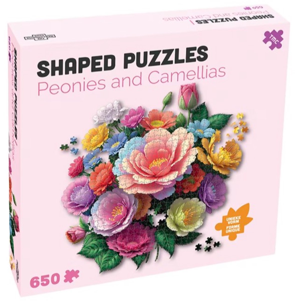 Shaped Puzzles Peonies & Camellias Bloemvormige Puzzel Ø 65 cm