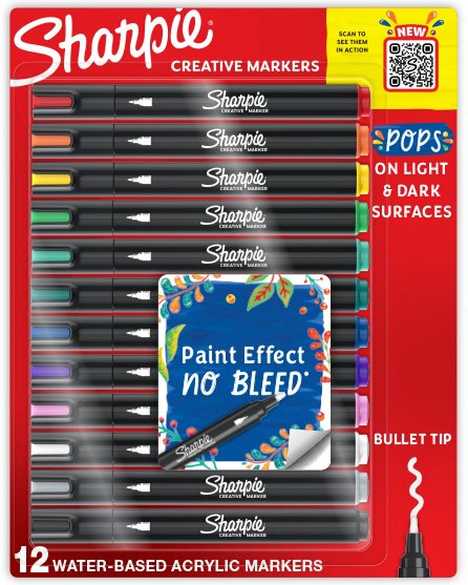 Sharpie Creative Bullet Tip Markers 12 stuks - verfstiften - 2196905