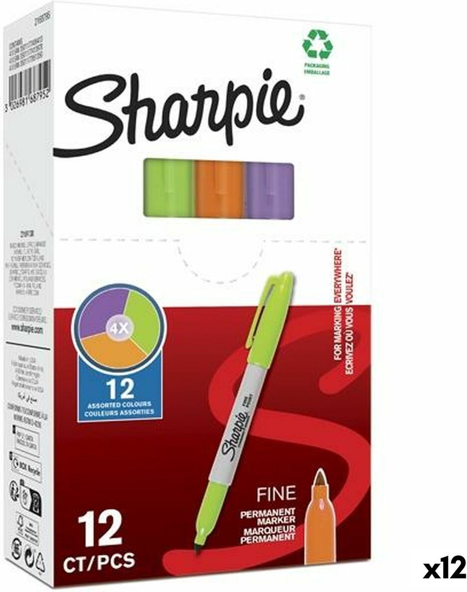 Viltstift sharpie rond 0.9mm assorti