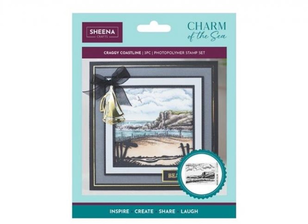 Sheena Douglass - Charm of the Sea - Clearstamp - Craggy Coastline