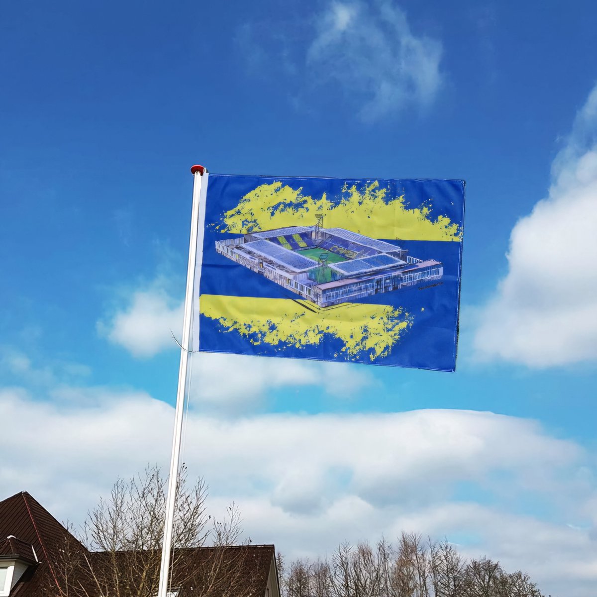 Vlag Cambuur Leeuwarden (Cambuur stadion) 70 x 100 cm